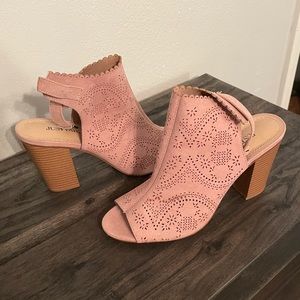 Size 10 Blush Heeled Sandals